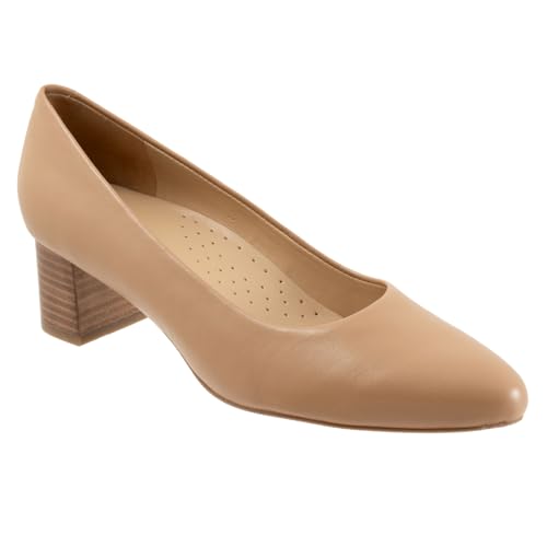 Trotters Women's Loafer/Slipon Pump, Nude/Natural, 8 Wide