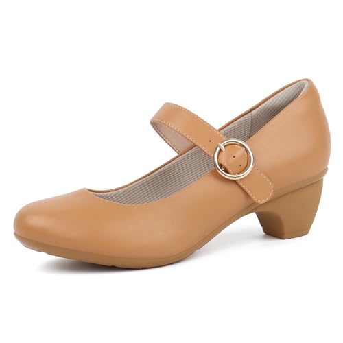 Image of Women Mary Janes Pumps Chunky Shoes Dress Shoes