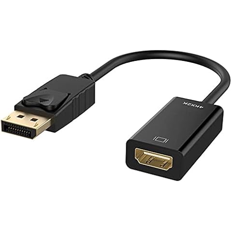 4K DisplayPort to HDMI Adapter, Yiany Gold-Plated Display port DP to HDMI Converter Male to Female Cable Compatible for Lenovo, Dell, HP, GPU, AMD, TV Cover