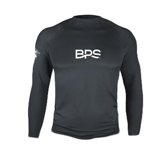 BPS Rashguard for Men Long Sleeve Short Sleeve Rash Guard Sun Protection Shirt UPF Quick Dry Men’s Swim Shirt Fishing Surfing