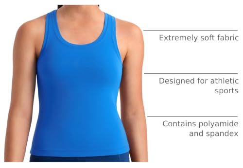 Image of CRZ YOGA Girls Butterluxe Racerback Tank Top | Dance, Extremely Soft, Tight Fit, Waist Length, Scoop Neck, Athletic, Sleeveless Shirts for Teen