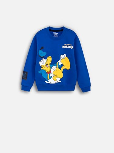 Image of Nap Chief Kids Cotton Official Disney Characters Printed Co ord Set for Boys & Girls, Sweatshirt And Joggers Clothing Set for Casual Wear