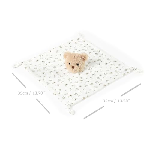 Image of CREVENT Cozy Plush Baby Security Blanket, Soft Bear Lovey for Baby Girls and Boys, Comfort Blanket, Birthday Gift