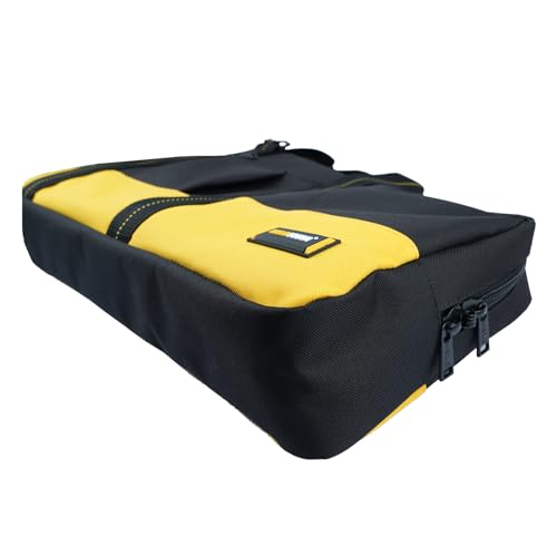 Image of MELOTOUGH Heavy Duty Framing Nail Gun Tool Bag with Extra Storage Pockets Shoulder Strap Fits Hitachi NR83A(Yellow)