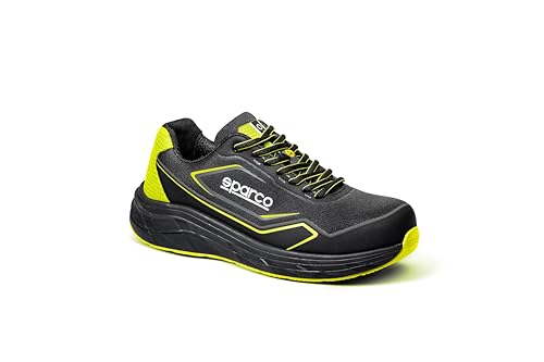 Sparco - Teamwork Luton ESD S1PS SR FO HRO - Scarpe antinfortunistiche Uomo Donna da lavoro antiscivolo e resistenti - Scarpe di Sicurezza - Stile Running Comode e Traspiranti - Indoor/Outdoor - 41 EU