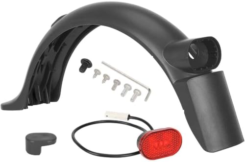 PapaGames Guardabarros Trasero Patinete Xiaomi m365 Essential 1s Pro y Pro 2, Guardabarros Patinete Xiaomi Pro 2 con Gancho, tornilleria y luz