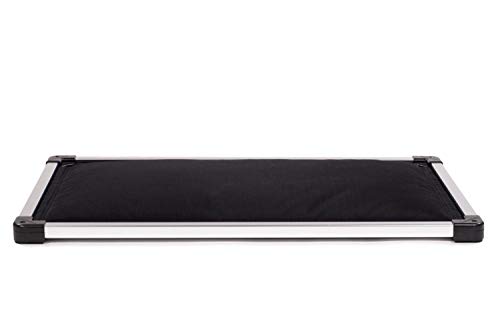 K9 Ballistics Armored Dog Crate Pad Chew Proof Dog Bed, Chew Resistant Indestructible Dog Cot, Large, Medium, Small Sizes for Dogs Who Chew Their Beds, Waterproof with Aluminum Frame 47" x 29", Black