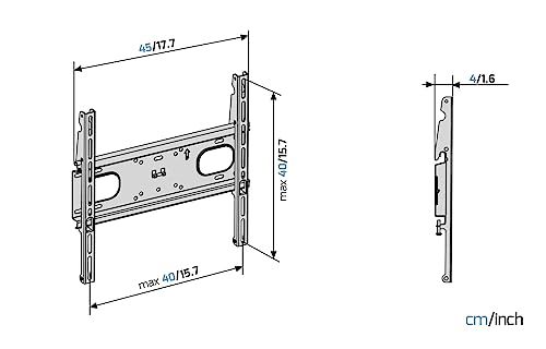 Meliconi SlimStyle Plus SPACE SYSTEM FLAT 400XL - Fixed Wall Mount for flat screen TVs from 32" to 82"; VESA 200-300-400mm. Black - Image 2
