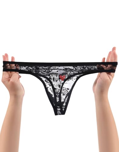 Men's Lace Thong Underwear, Sheer Floral See-Through Briefs, Sexy Lightweight Breathable Lingerie for Men2