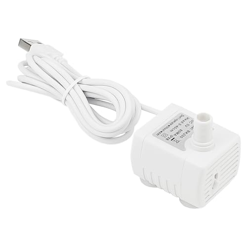 LCJAOF Replacement Pump for Pet Drinking Fountains, Quiet DC Brushless Motor, USB Powered, Mini Cat Water Dispenser, White, ABS Material, Above Ground, 5V, Pet Pump