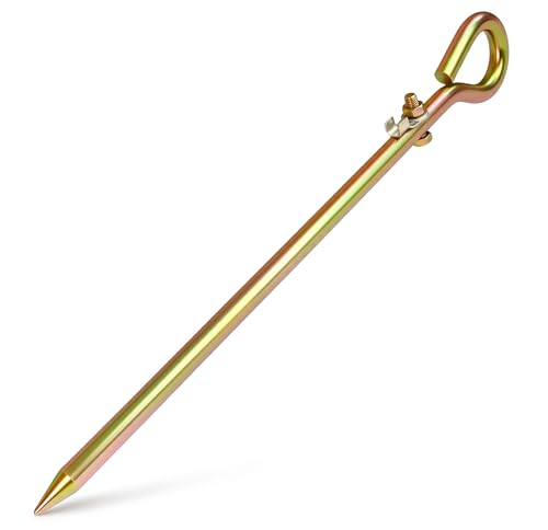 Gecyfit Portable Grounding Rod 17.5 Solid Steel Ground Rod for Electric Fence Earthing Antenna Portable Generators Solar Panel Ham Radio & Pool Equipment
