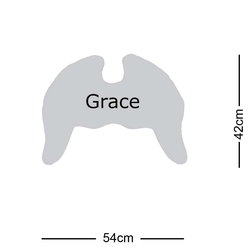Flügelkissen, Grace (S) Jade - Bezug und Füllung. Dekokissen vom Designer, Ergonomisches Kissen, Nackenkissen, Lendenwirbelkissen, Lesekissen, Kuschelkissen