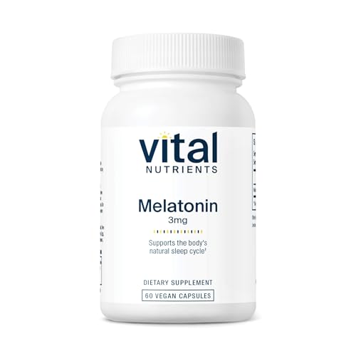 Vital Nutrients Melatonin 3mg - Vegan - Low-Dose Melatonin - Sleep Supplement to Support the Body's Natural Sleep Cycle* - Gluten, Dairy, Soy Free - 60 Capsules Vital Nutrients Melatonin 3mg - Vegan - Low-Dose Melatonin - Sleep Supplement to Support the Body's Natural Sleep Cycle* - Gluten, Dairy, Soy Free - 60 Capsules