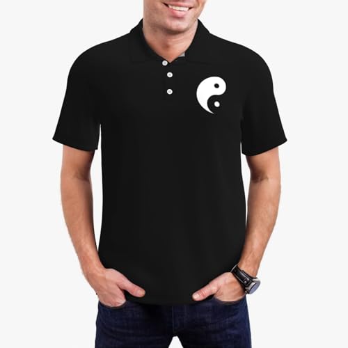 Tai Chi Yin Yang Polo Shirts for Men, Mens Golf Shirt Quick-Dry Short Sleeve Casual3