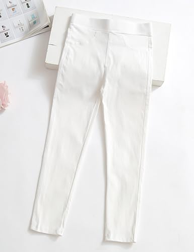 Kiench Girls Leggings with Pockets Knit School Jeggings Pants2