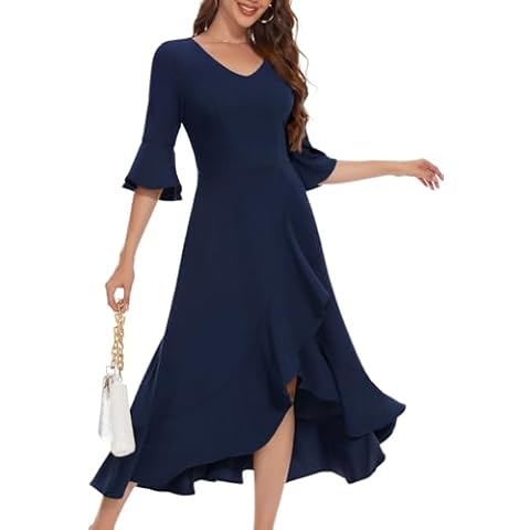 HomRain Women's Elegant V-Neck Wrap Dress Cover