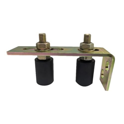 predolo Guide de Portail Coulissant à Double Rouleau en Nylon, Guides de Portail avec Support en Forme de L, Bloc de Guidage pour Porte, Accessoire Facile à...