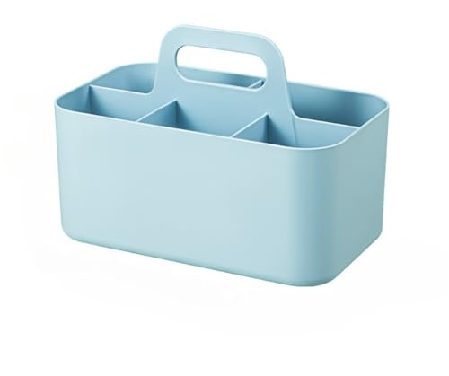 Conutooデスク収納、リビングルーム、小物、オフィス、寝室に最適 収納ボックス、デスクトップ収納、厚みのあるポータブル、雑貨仕切り (ブルー(2個))