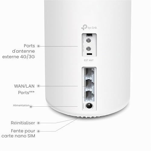 TP Link Deco X20 4G Bi bande 2 4 GHz / 5 GHz Wi Fi 6 802.11ax 3 3G 4G Interne Neuf - vue 6