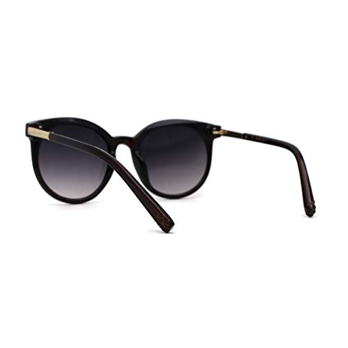 SA106 Womens Inset Lens Horn Rim Round Retro Plastic Sunglasses4