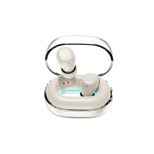 Écouteurs sans fil pour jeux et muisc, écouteurs Bluetooth 5.3 avec suppression du bruit ENC, casque Bluetooth avec longue durée de vie de la batterie/son Dolby Atmos/léger et confortable