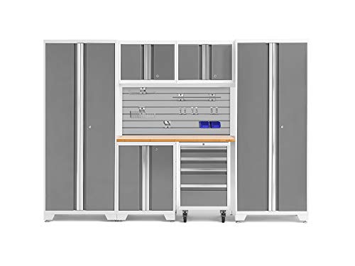 NewAge Products Inc. Bold Series White 7 Piece Set, Garage Cabinets, 54895