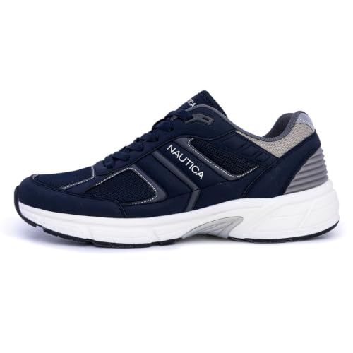 Image of Nautica Mens Running Sneakers Sport Fashion Lace-Up Athletic Soft Shoes for Gym Tennis Men - Cushioned, Breathable, Lightweight & Comfortable