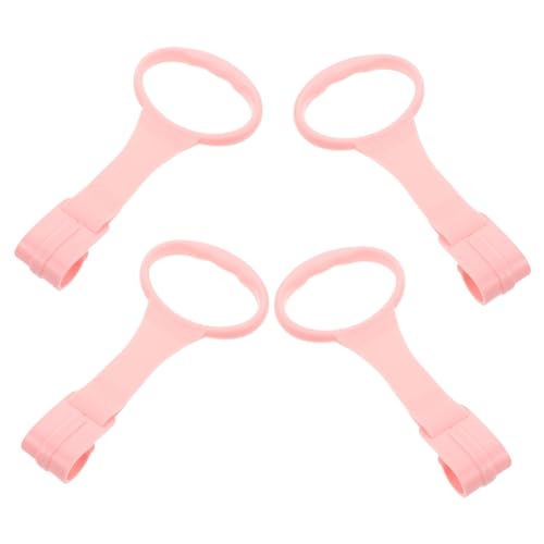 ARTSEWPLY Toddler Walking Assist Tools 2 Pairs of Portable Baby Standing Safety Ring Pink Pull up Bars for Boys and Girls Infant Bed Ring