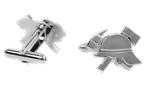 Manschettenknöpfe Hemdknöpfe Feuerwehr silberfarben