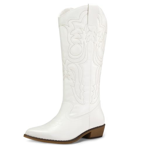 Women’s Western Embroidered Mid-Calf Boots