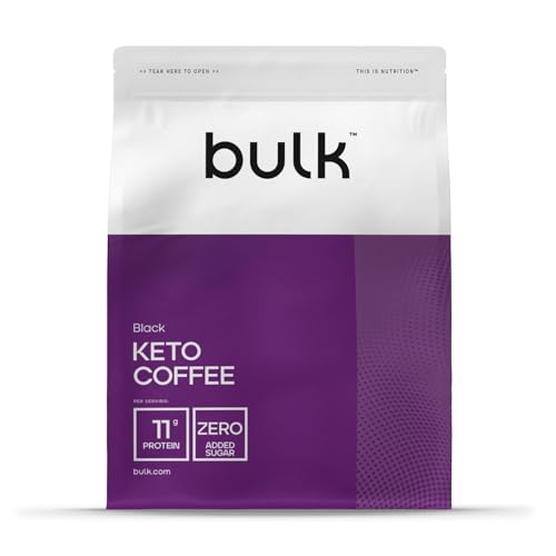 Bulk Keto Coffee, Elevato contenuto proteico, Caffè Nero, 500g