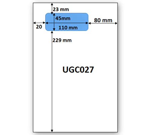 5000 feuilles avec étiquette intégrée pour Amazon. étiquette grand format 110 x 45 mm