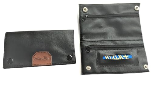Tobacco Pouch Black Soft PU Wallet