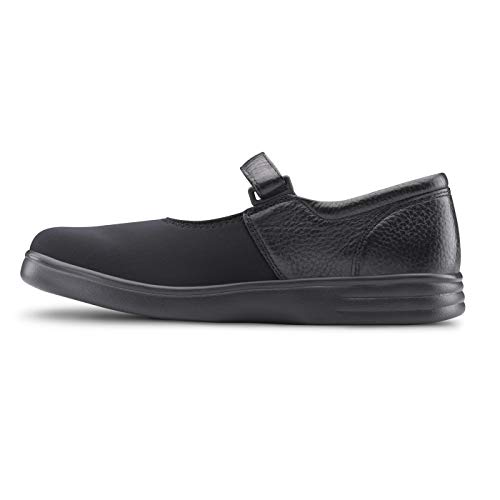 DR. COMFORT Merry Jane Diabetic Shoes for Women-Therapeutic Dress Shoes w/Gel Inserts & Removable Insoles, Black/LYC 5.5 X-Wide (E-2E)4