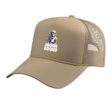 Astronaut Ape Going to Moon Stock Investor Investing Design Trucker Hat with Adjustable Mesh Back, Khaki