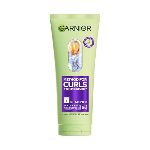 Garnier Curl Shampoo Method for Curls Sulphate-Free Hydrating Shampoo for Curly Hair & Type 4 Coils Up to 7 Days Hydration Vegan 150ml