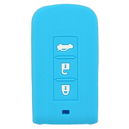 BROVACS Silicone Cover Protector Case Holder Skin Jacket Compatible with MITSUBISHI Smart Remote Key Fob CV2520 Light Blue