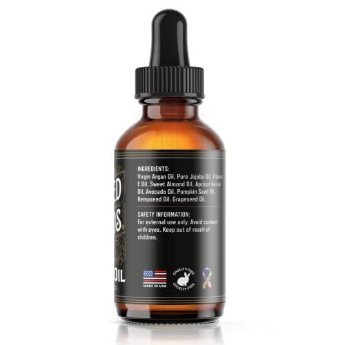 The Rugged Bros Beard Oil : With Argan Oil Serum And Jojoba Oils For Growth And Shine - Leave In Deep Conditioner, Softener, And Thickener, For All Beards And Mustaches (Unscented) #TOP1