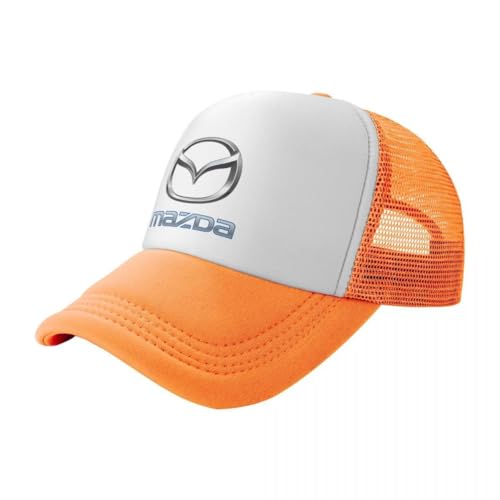 WENINETIES Casquette de Baseball pour Mazda MX-5 IV (ND) 2018-2024, Homme Ajustable Coton - Anti-UV UPF 50+ Respirant pour Sport Loisirs et Voyage,Orange
