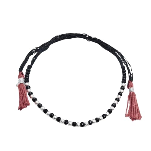 DARSHRAJ 925 Sterling Silver Single Nazariya Anklet|Payal With Black and 20 Silver Crystal Beads For Girls|Women (B09G1BR9DH) Amazon Price History, Amazon Price Tracker