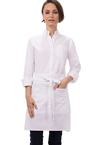 Chef Works Unisex Half Bistro Server Apron White One Size