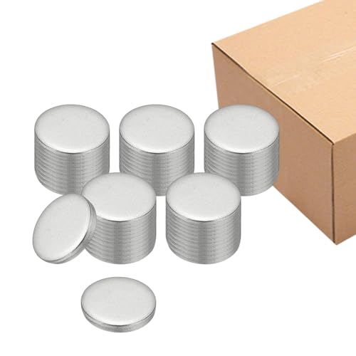 Tampons de métal estampé PATIKIL 20mm ronds en acier inoxydable 304 pour gravure 50pcs