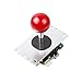 Digitalkey Joystick SANWA JLF-TP-8YT-SK z gałką kulową - gamepad z kontrolerem zręcznościowym do szafek i barów (czerwony)