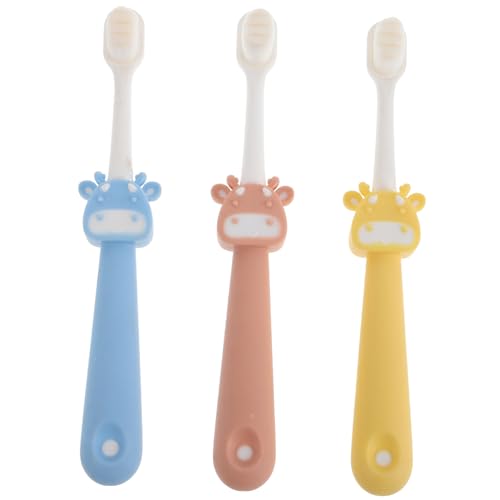 Veemoon Kinderzahnbürsten 3er-Pack Weiche Borsten Tierdesign