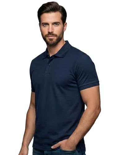 Image of XENOVAURBAN Cotton Polo t Shirt for Man | Regular Fit Solid Color Classic Cotton Polo T-Shirt with Collar for Men