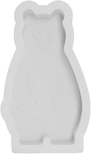 Lindo oso molde de silicona DIY vela fabricación de yeso de cera de soja hecho a mano jabón arcilla molde fondant pastel chocolate decoración