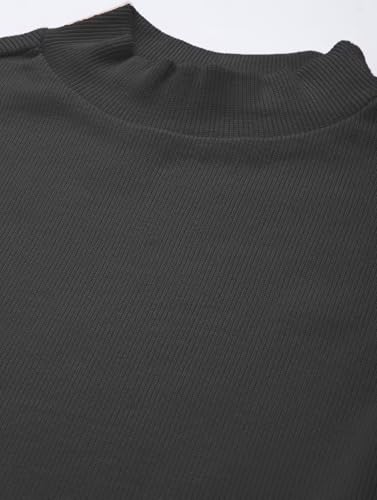 Image of ADBUCKS Women's Sleeveless Ribbed Cotton Mock Neck Top | Mock Neck Fitted Crop Top | Casual & Stylish - Sizes XS to XL