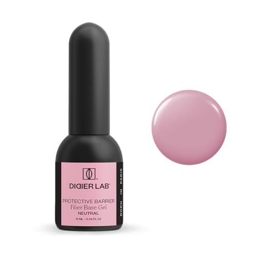 DIDIER LAB - Fiber Base Gel de Uñas Neutral - Gel Base Coat para Pintauñas Semipermanentes con Vitaminas y Minerales - Base Coat Semipermanente Fortalecedora para Lámpara LED UV - 10 ml
