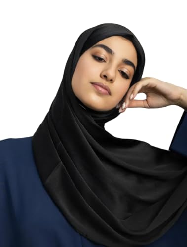 Image of Premium Muna Satin Hijab | Pack of 3 | 200 cm x 70 cm | Elegant Choice for All Occasions - Parties, Weddings & Festivals |