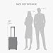 LEVEL8 Koffer Trolley Handgepäck mit TSA,8 Spinner Rollen,100% PC Rollkoffer Reisekoffer Hartschalen,Micro-Diamond Textured Design Reise Business (54.5cm, 40L,Schwarz)
